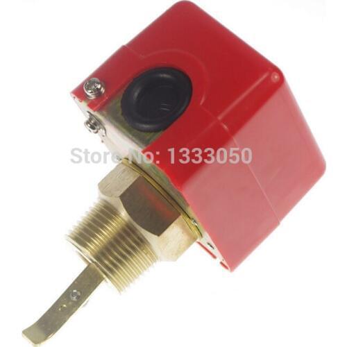 Free Shipping 1" 220V 3A Water /Paddle Flow Switch BSPP Thread Connection SPDT Contacts Red