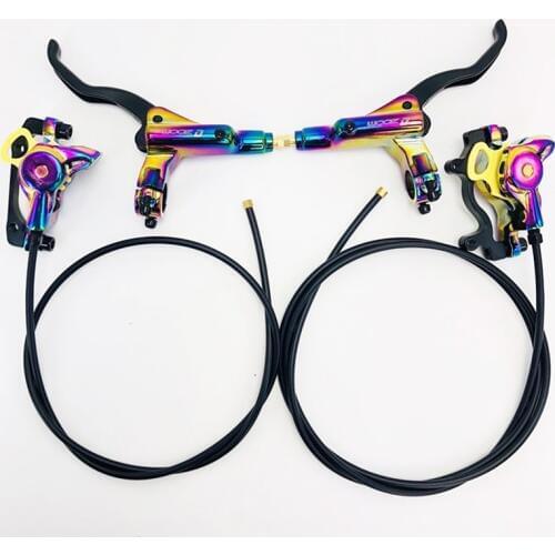 Rainbow Bicycle Hydraulic Disc Brake MTB Bicycle Oil pressure Disc Brake Colorful Kits 800/1400mm Mountain Bike Caliper Clamp