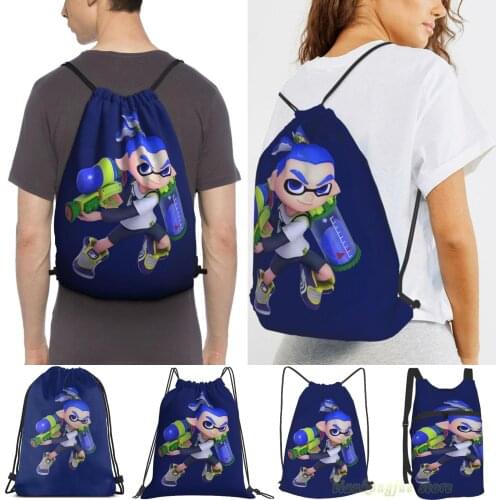Inkling Boy (Super Smash Brothers Ultimate) Men Outdoor Travel Gym Bag Waterproof Drawstring Backpack Women Fitness Sackpack Bag