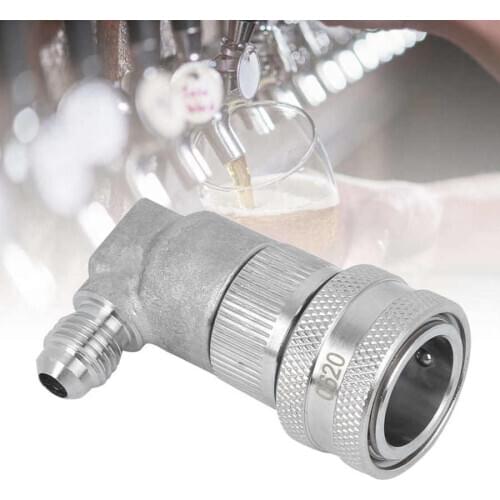 Stainless Steel Ball Lock Homebrew Beer Quick Connector Dispenser Keg MFL1/4 Inch With Liquid Circle