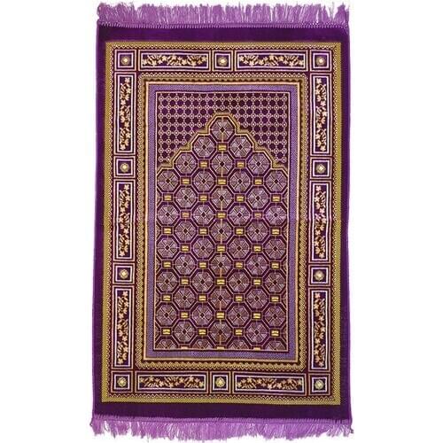 Call Dodya Hexagonal Prayer Mat Purple Islamic Muslim prayer state of prayer prayer rug Kaaba in Mecca 110x77cm