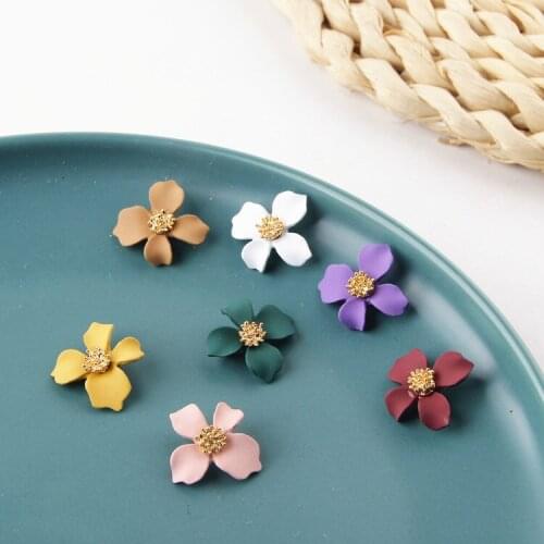DIY handmade jewelry accessories girl wind sweet after hanging flower earrings earrings material Pendant