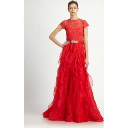 Free shipping vestidos de fiesta long ruffles crystal belt robe de soiree 2019 new fashion sexy party Formal gown evening dress