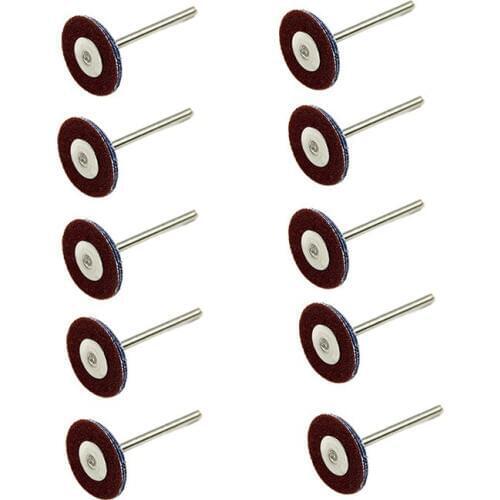 10pcs Abrasive Sandpaper Sanding Wheels 3.2mm Shank Mandrels Mini Drill Bits Burs for Dremel Rotary Tool Accessories Set