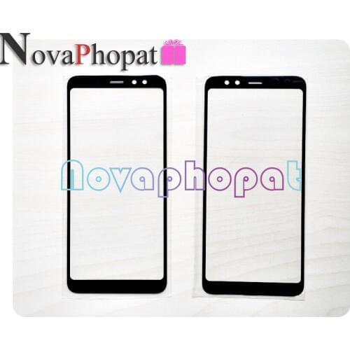 Novaphopat Front Touch LCD Glass Panel Screen Lens For Samsung Galaxy A10 A20 A30 A40 A50 A60 A70 A80 A90 M10 M20 M30 10pcs/lot