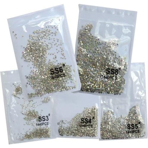 1440pcs FlatBack Nail Art Rhinestones Decorations Shoes And Dancing Decoration