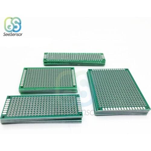 20Pcs 2x8 3x7 4x6 5x7cm Double Side Prototype Diy Universal Printed Circuit PCB Board Protoboard Experimental Development Plate