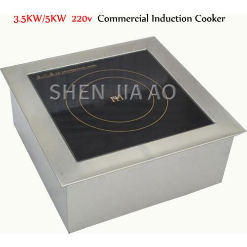 3.5KW/5KW High-power Induction Cooker Flat Soup Furnace 220V Commercial Kitchen Induction Cooker Hot Cooker Machine 1PC