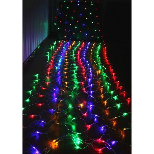 4.5mx1.5m 300LED Net Mesh Fairy web String Light twinkle lamp Christmas Xmas Wedding Garland Party Tree Decor 4 colors optional