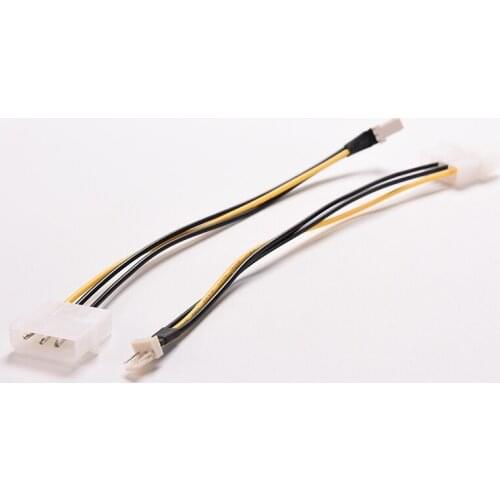 4pcs/5pcs 4-Pin Molex/IDE to 3-Pin CPU/Chasis/Case Fan Power Connector Cable Adapter