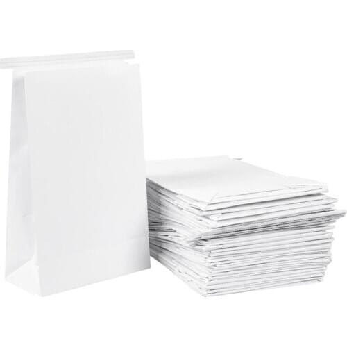 50 Pcs Vomit Bags White Throw Up Sick Bags for Motion Morning Sickness and Hangovers Travel Disposable Paper Puke Bag