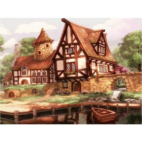 5d diamond painting villa landscape full square house diamond mosaic embroidery crafts embroidery home decoration