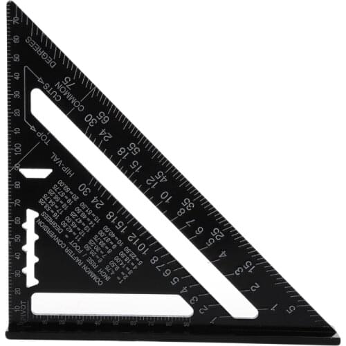 7 Inch Metric Aluminum Alloy Speed Square Roofing Triangle Angle Protractor