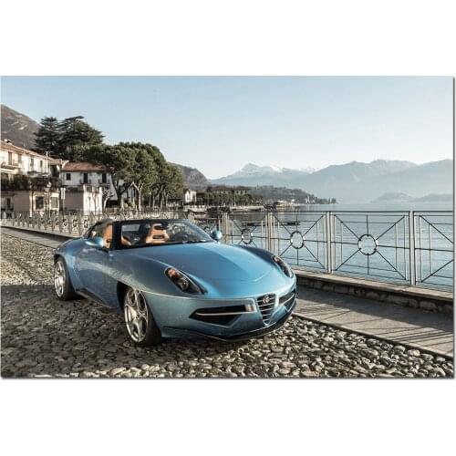Alfa Romeo Disco Volante Spyder Touring Supercar Poster Canvas Painting Wall Art Pictures Print For Living Room Decor