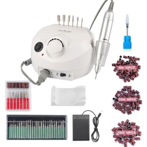 35000RPM Electric Nail Drill Machine Electric Manicure Machine Drills Accessory Pedicure Kit Ceramic Nail Drill Bit Nail Tools