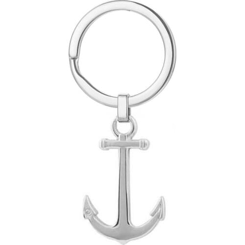 Runda 2020 Men Fashion Key Chain Accessories Stainless Steel Key Ring Bag Anchor Charms Jewellery