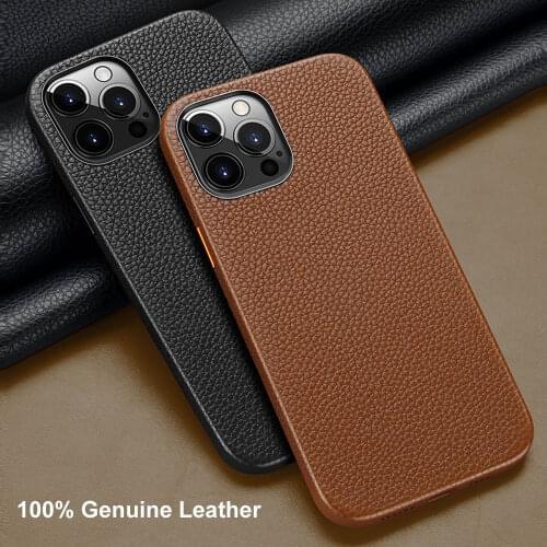 Premium Handmade Genuine Leather Case For iphone 12 Pro Max Case Luxury Full Protection Case For iphone 11 pro max Full Cover
