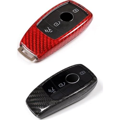 For Mercedes Benz AMG W203 W210 W211 W124 W202 W205 W212 W176 C117 W213 X156 W246 Real Carbon Fiber Car Key Case key Cover