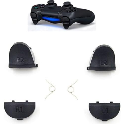 For Playstation 4 Controller Gamepad L1R1 L2R2 Trigger Silicone Buttons Keys Joystick Thumbsticks Grip Caps For PS4 with Spring