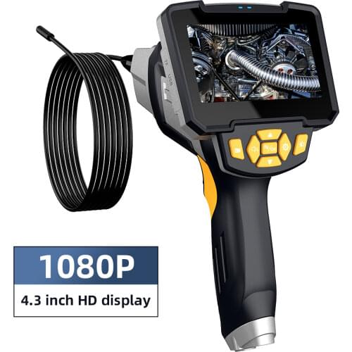 Inskam112-1 4.3 Inch Screen Portable 8mm Endoscope Camera 1080P Inspection Camera IP67 Waterproof 6 LED Borescope Camera 1/5/10M