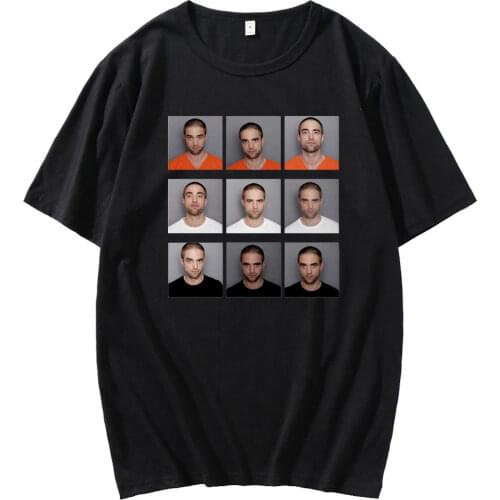 Funny Printed T-shirt men Robert Pattinson Standing Meme T Shirt Men Summer fashion short sleeve men tshirt Loose casual top men