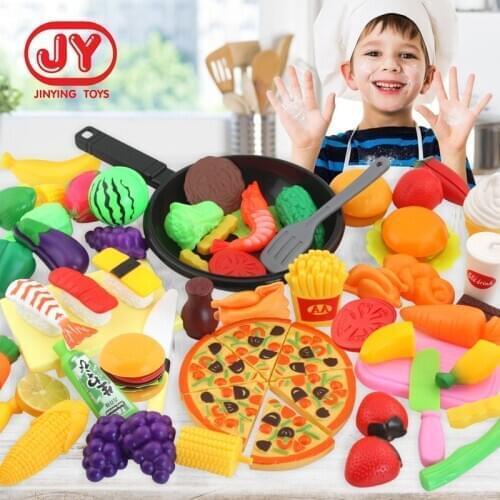Children Toys Play House Pretend Role Play Kitchen Fruit Vegetable Food Toys Baby Kids Pretend Play Educational Game Toys