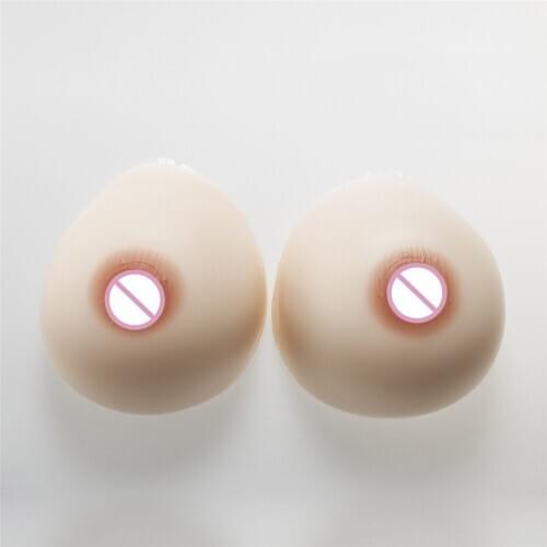 2000g/pair White Skin Silicone Boobs Fake Breast Transvestite Masturbator Artificial Sexy cleavage Breast Forms Enhancer