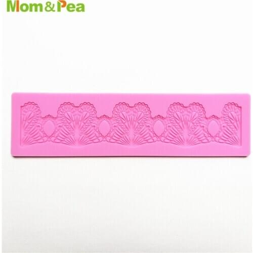 KCL588 Heart Small Lace Pad Silicone Mold Sugar Paste Fondant Cake Decoration 3D Mould