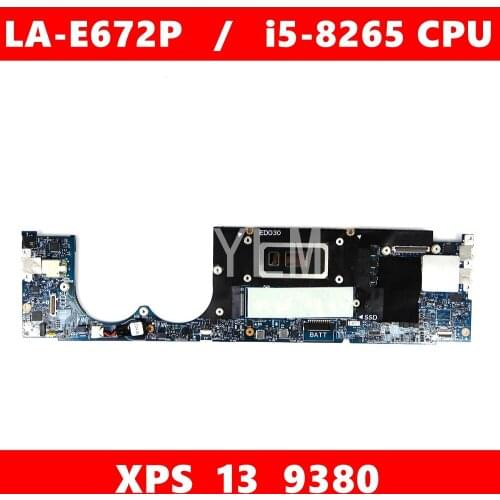CN 0XTG2D ED030 LA-E672P i5-8265 CPU 16GB Mainboard For Dell XPS 13 9380 Laptop Motherboard 100%Tested Working Well