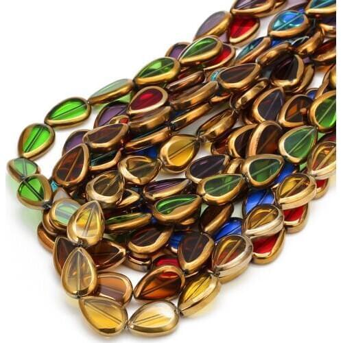 MEIBEADS 20pcs/lot Colorful Loose Spacers Beads Water Drop Jewelry Accessories For Women Diy Beads Bracelet Necklace Pendants