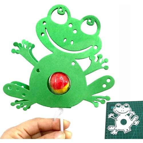 2021 New Animal Frog Lollipop Holder Metal Cutting Dies Cut Die Mold Scrapbook Paper Craft Knife Mould Blade Punch Stencils