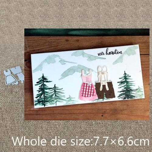 New Design Craft Metal Cutting Die die cuts Dress bib clothes set decoration scrapbook Album Paper Card Craft Embossing die cuts