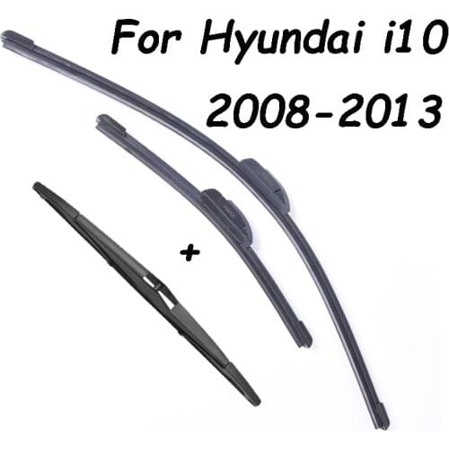 Front & Rear Wiper Blade For Hyundai i10 From 2008 2009 2010 2011 2012 To 2018 Years Windscreen Wiper Wholesale Car Accessories