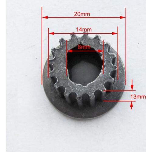 16 Teeth Motor Pulley D Shape For 24V 100W 120W High Speed Motor Fit Electric Scooter Drive Belt 384 390 420