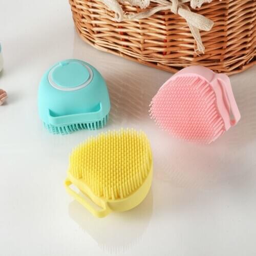 JOYLIVE Baby Silicone Bath Brush Shampoo Dirt Removal Soft Brushes Rub Back Exfoliating Body Cleaning Food-grade Materials