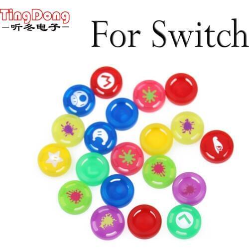 Ting Dong 100PCS Multi Color Limited Edtion Silicone Thumb Stick Grip Caps for Nintendo Switch Joy-Con Analog Controller