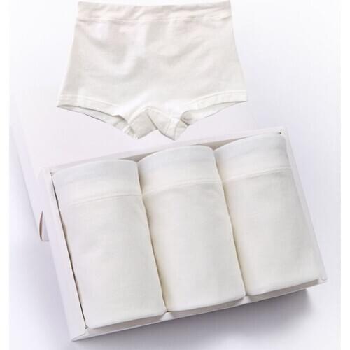 3 Pcs/lot Panties For Girls And Boys White Citton Childrens Panties Baby Toddler Clothing Teenage Boy Girl Underwear Elastic