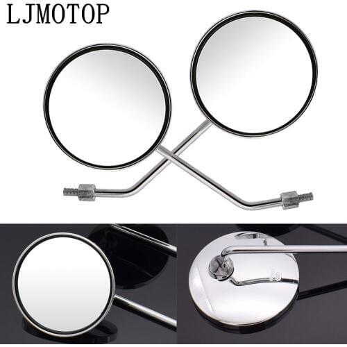 Free Shipping Motorcycle Round Back View Mirror Moped Side Mirror 8mm 10mm For Honda Hornet CB599 Hornet CB600 CB919 NC700S