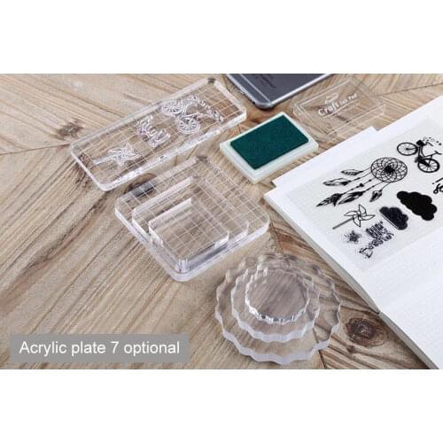 High Transparency Acrylic Block for DIY Transparent Seal Stamp Block for DIY Scrapbooking Clear Photo Album Decorative