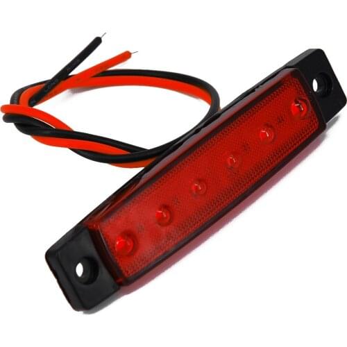 2pcs 6-LED Side Marker Lights, Tail Lights, Side Lights Car Signal Brake Rear Warning Tail Light Indicators Light Car Accessorie