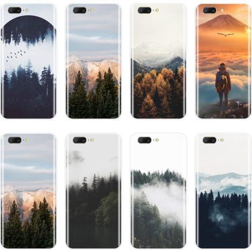 TPU Back Cover For OnePlus 6 6T 5 5T 3 3T Silicone Travel Mountain Forest Cloud Aesthetic Phone Case For One Plus 6 6T 5 5T 3 3T