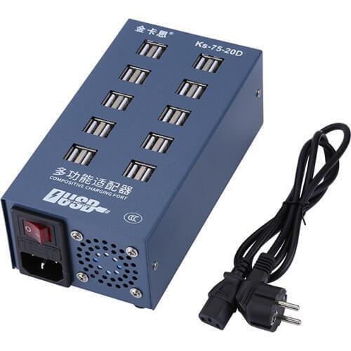 220V 20 Port USB Fast Charger USB Charging Station for iPhone iPad Samsung Phone Tools Herramientas Ferramenta