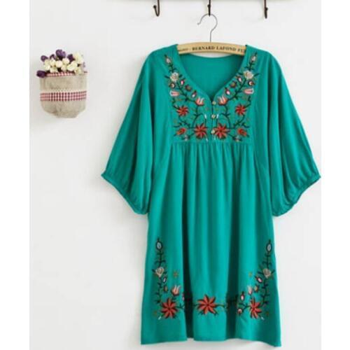 Flowers Embroidered women Blouse Maternity Dresses Casual dress Cotton Vestidos Maternidade pregnancy clothing Summer APPAREL