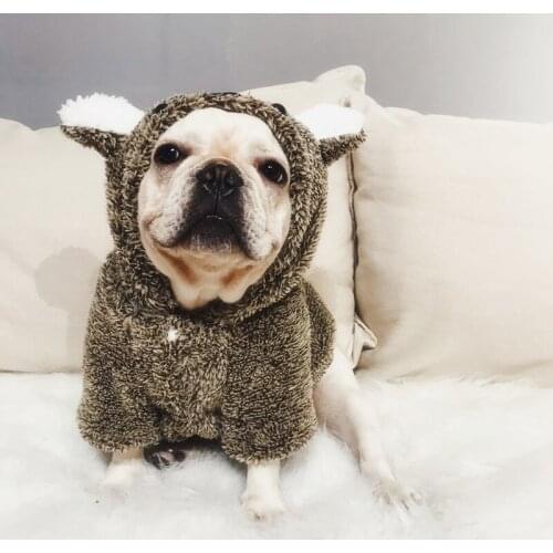 French Bulldog Clothes Winter Pug Dog Hoodie Coat Jacket Outfit Poodle Bichon Pomeranian Schnauzer Pet Costume Dog Apparel