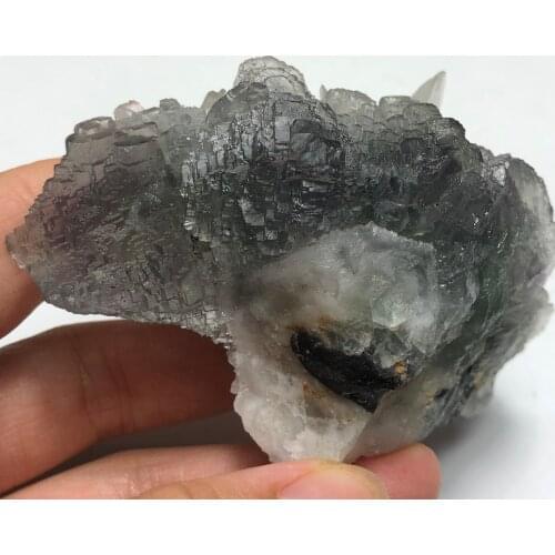 162.7gNatural octahedral ladder fluorite and crystal mineral specimen healing homeroom decor gemstones