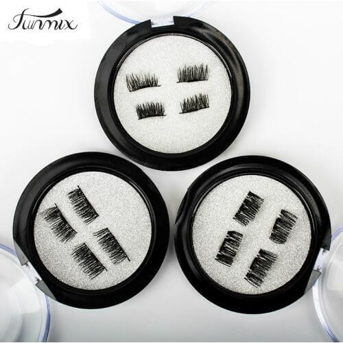 4pcs/Pair 3D Magnetic Eyelash No Glue Reusable Double Magnetic Eyelashes Extension Natural Maquiagem Long Eye Lashes