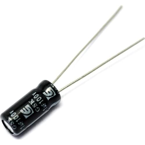 50PCS/LOT Electrolytic Capacitor 100V/1uF 5*11mm 1uf 100v