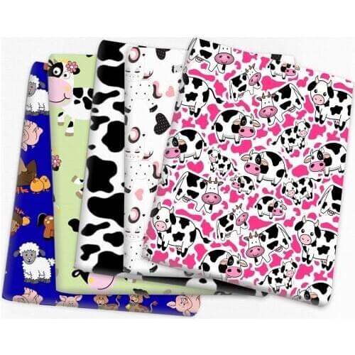 50x145cm Dog Cow 100% Cotton Fabric for Tissue Kids Home Textile Patchwork Cloth DIY Sewing Quilting Curtain,c15731