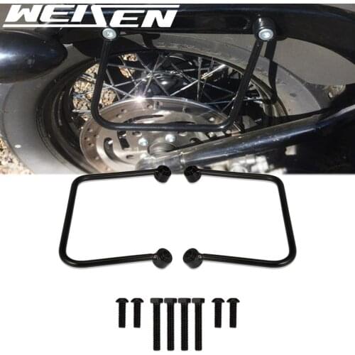 Motorcycle Accessories Gloss Black Saddlebag Supports Mount For Harley Davidson 2018-2021 Softail FLSL & FXBB Models