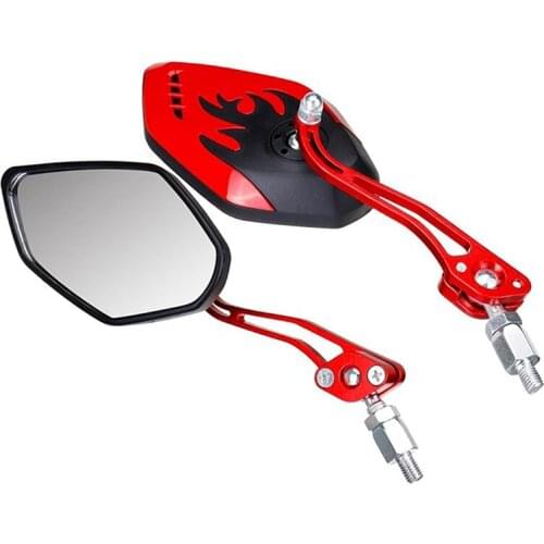 2PCS Screw Diameter 10mm / 8mm Side Mirrors for Motorcycle Scooter 360 Degree Rotation Motorcycle Rearview Mirrors